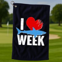 I Love Shark Week Golf Towel