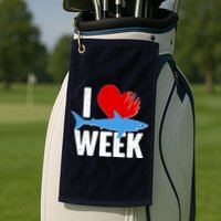 I Love Shark Week Golf Towel