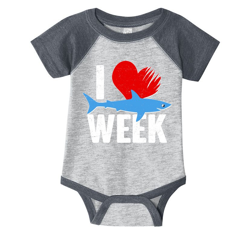 I Love Shark Week Infant Baby Jersey Bodysuit