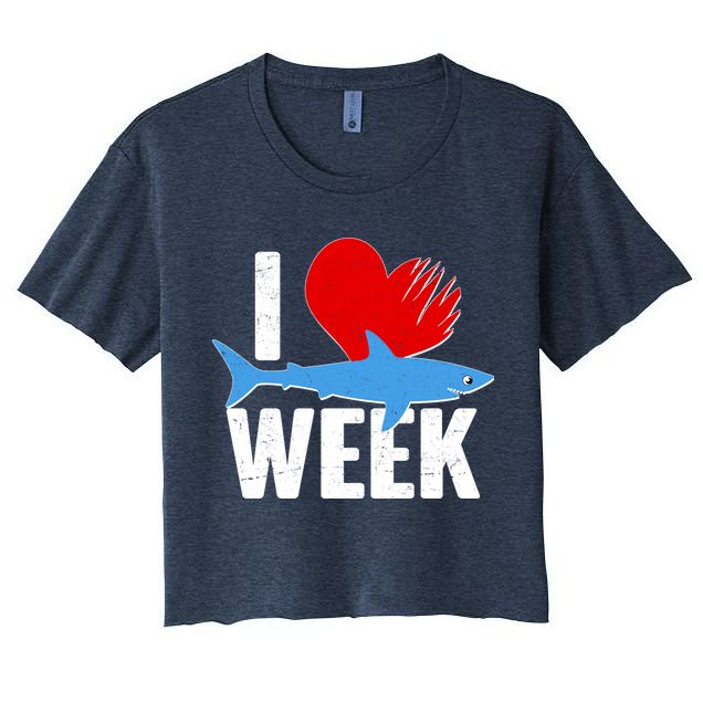 I Love Shark Week Crop Top