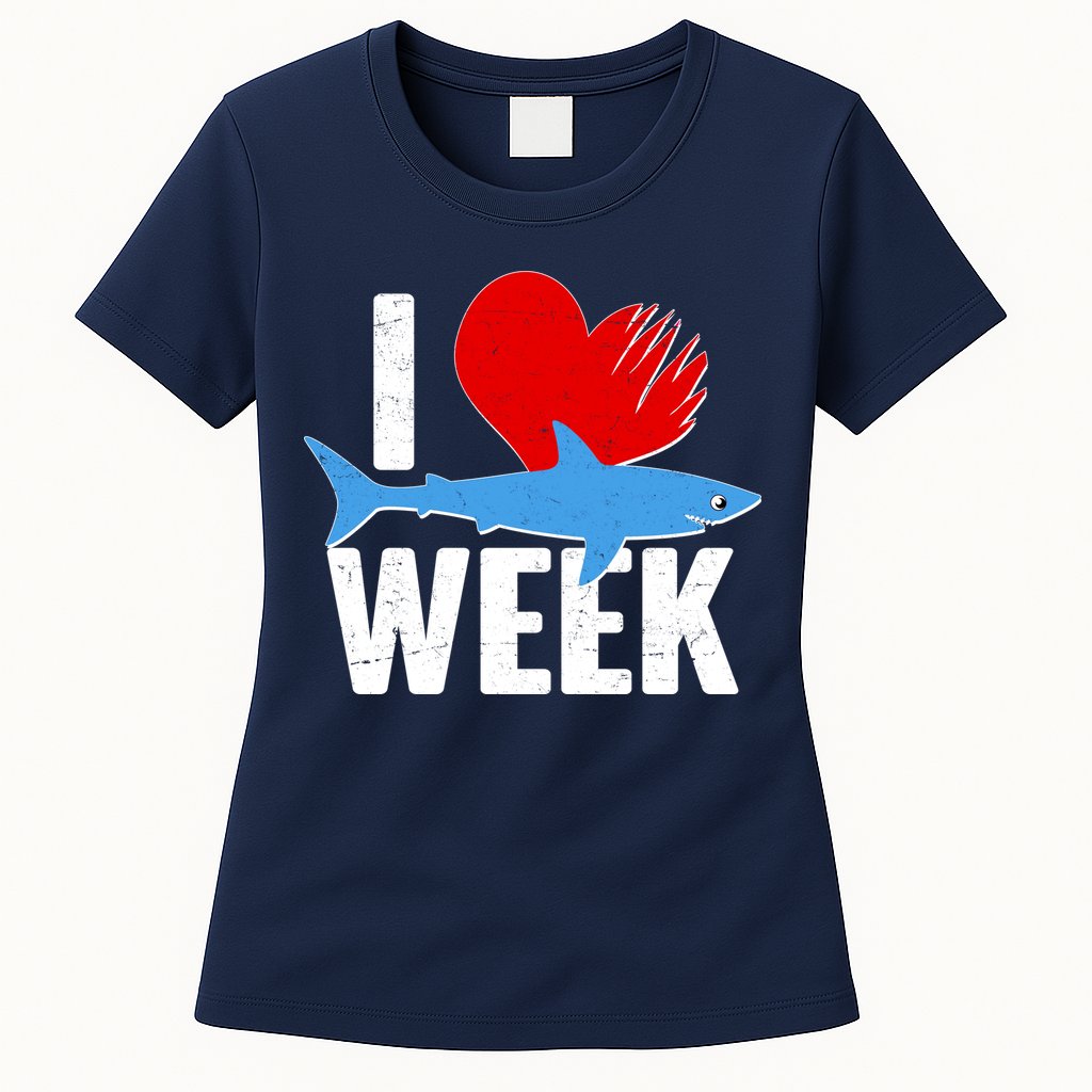 I Love Shark Week Womens T-Shirt