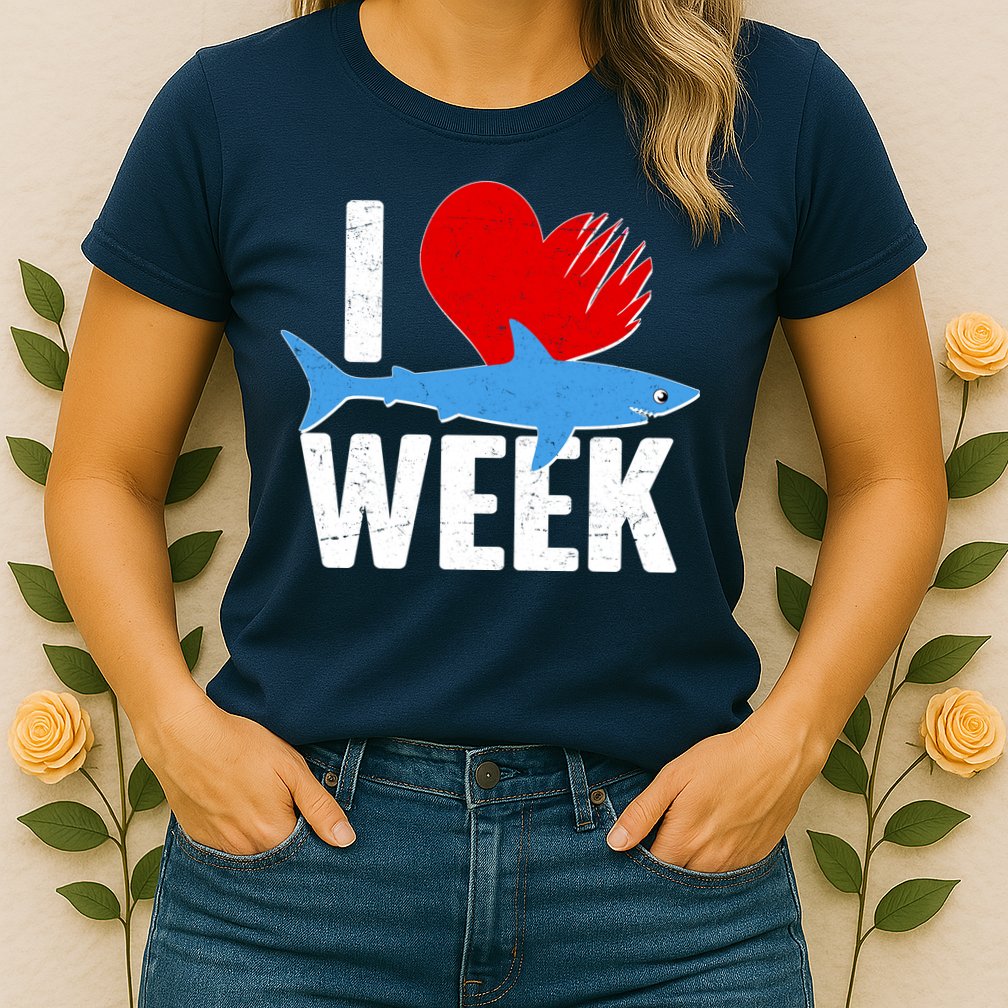 I Love Shark Week Womens T-Shirt