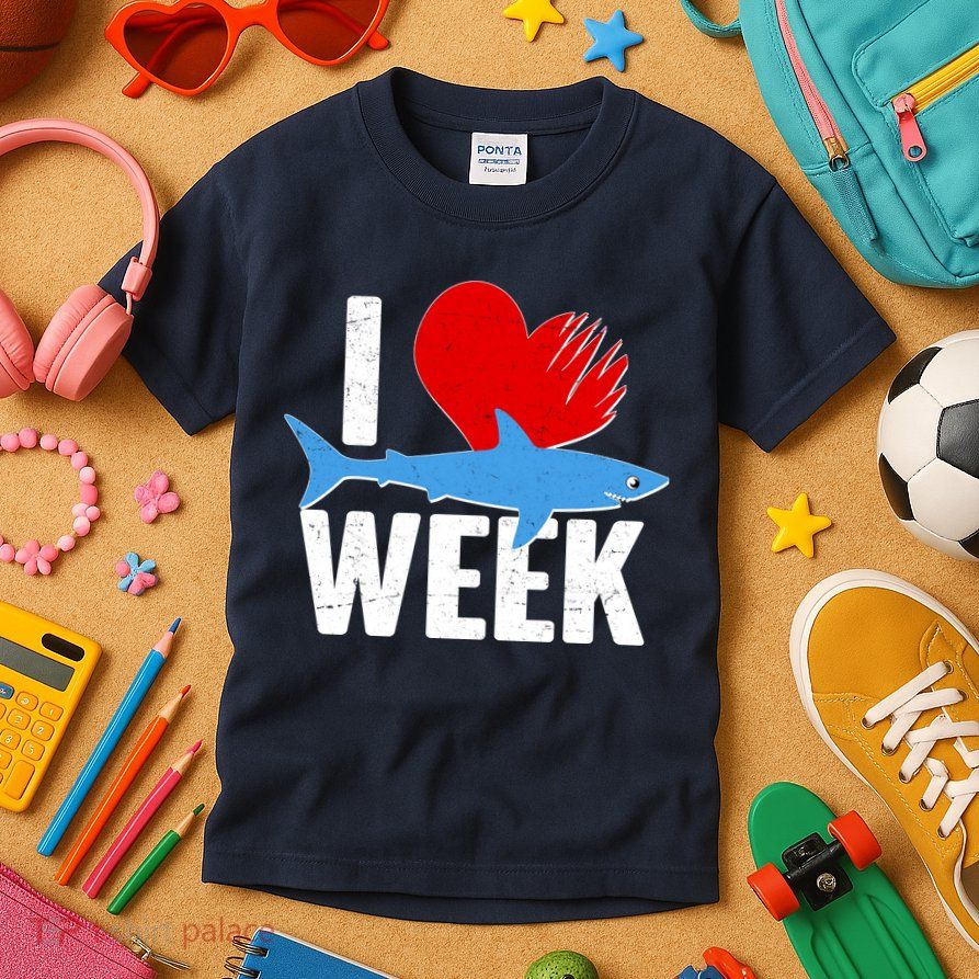 I Love Shark Week Kids T-Shirt