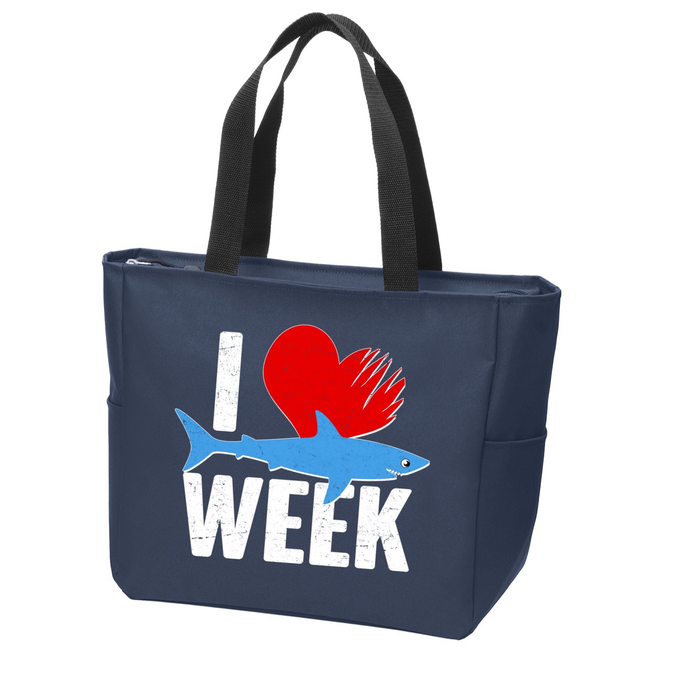 I Love Shark Week Zip Tote Bag