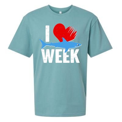 I Love Shark Week Sueded Cloud Jersey T-Shirt