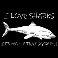 I Love Sharks It's People That Scare Me Cooling Performance Crew T-Shirt