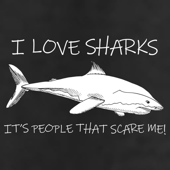 I Love Sharks It's People That Scare Me Adult Drive Performance Visor