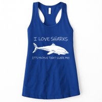 I Love Sharks It's People That Scare Me Womens Tank Top