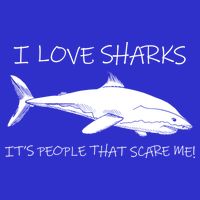 I Love Sharks It's People That Scare Me Baby Bodysuit