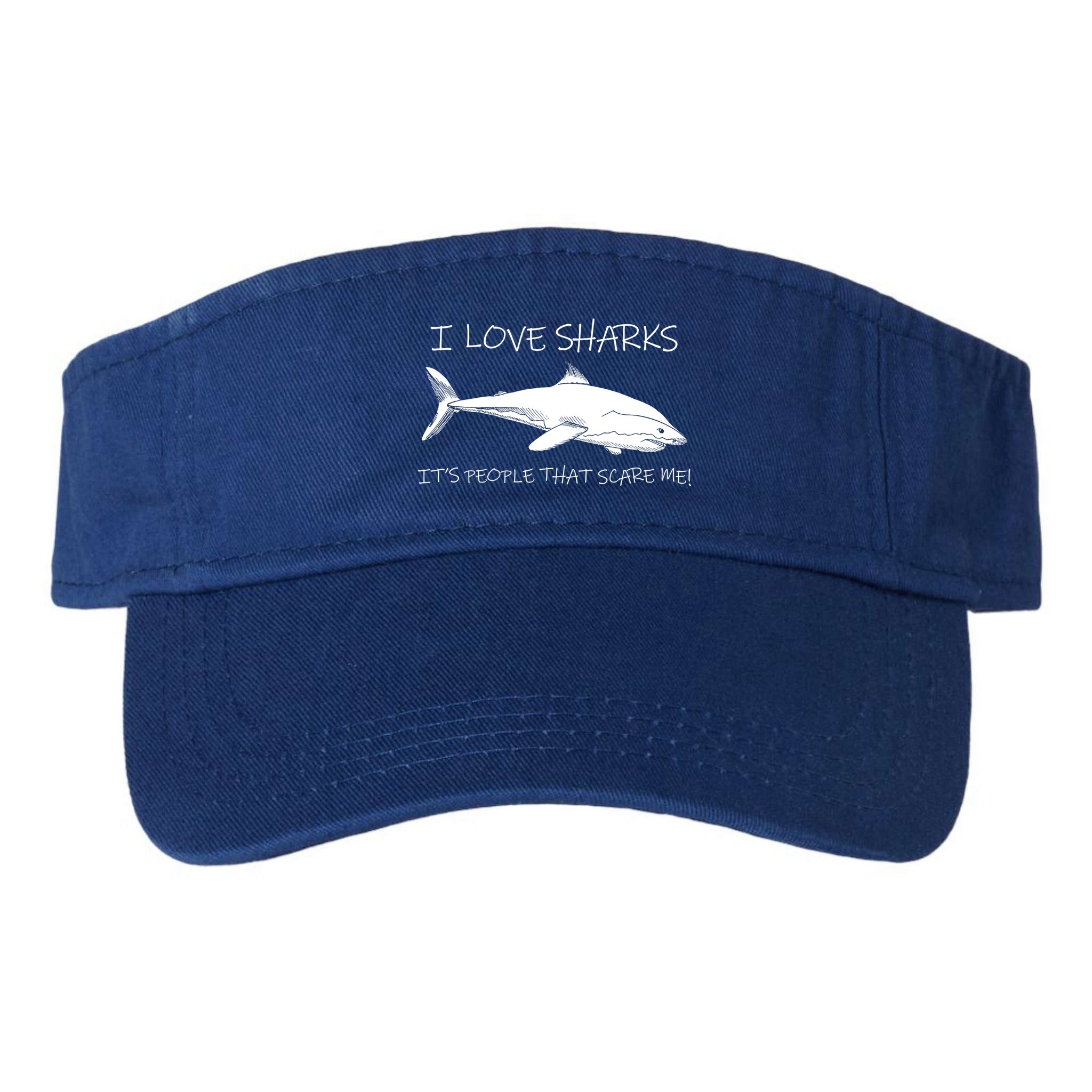 I Love Sharks It's People That Scare Me Visor
