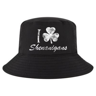 I Love Shenanigans Vintage St Patricks Day Cool Comfort Performance Bucket Hat