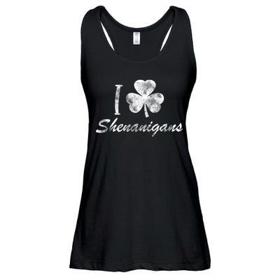 I Love Shenanigans Vintage St Patricks Day Ladies Essential Flowy Tank