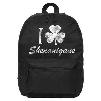 I Love Shenanigans Vintage St Patricks Day 16 in Basic Backpack
