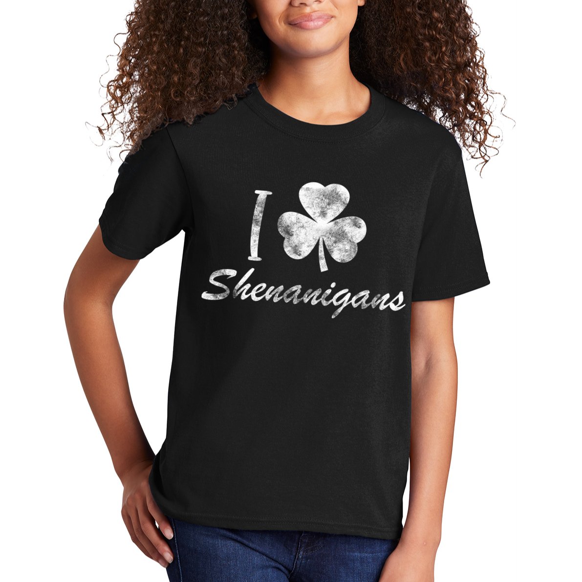I Love Shenanigans Vintage St Patricks Day Kids T-Shirt