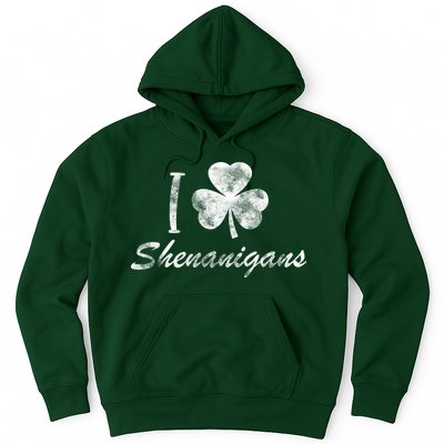 I Love Shenanigans Vintage St Patricks Day Hoodie