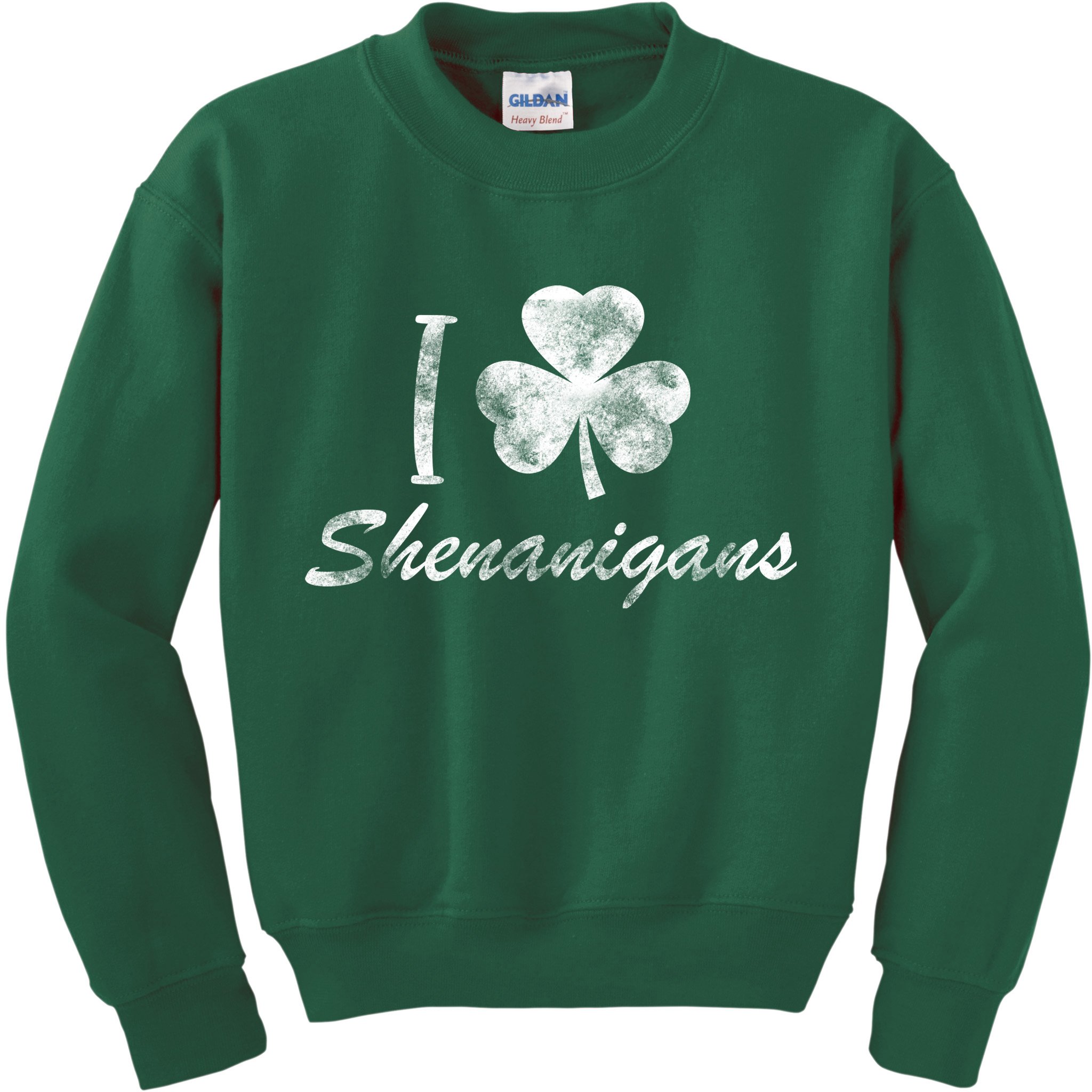 I Love Shenanigans Vintage St Patricks Day Kids Sweatshirt