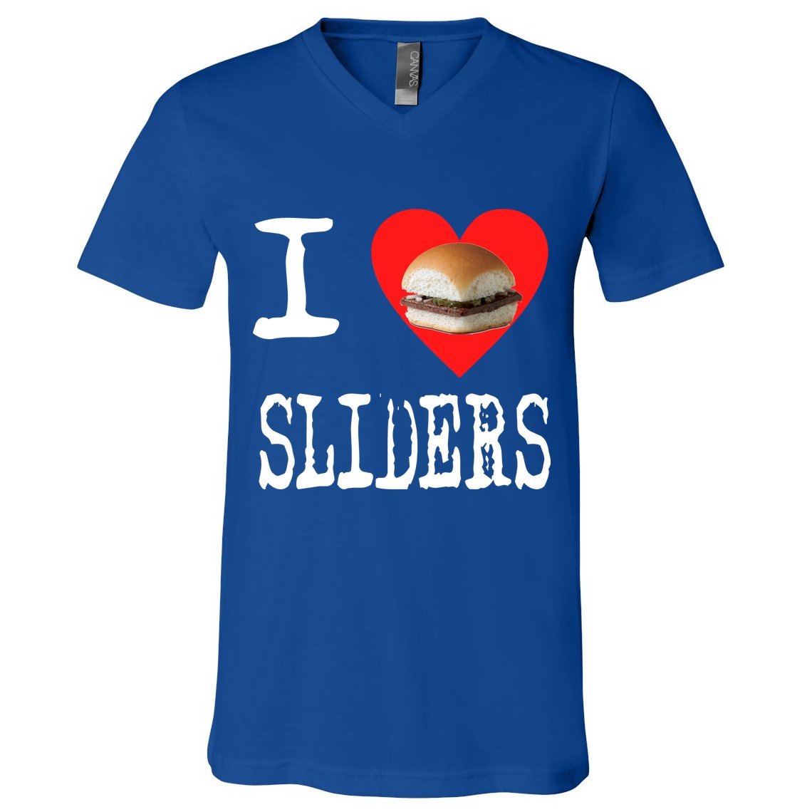 I Love Sliders V-Neck T-Shirt
