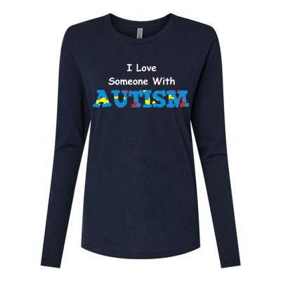 I Love Someone with Autism Womens Cotton Relaxed Long Sleeve T-Shirt