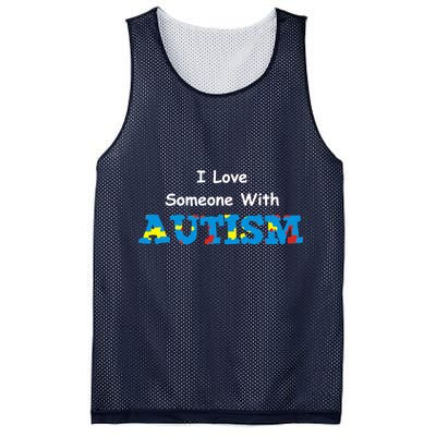 I Love Someone with Autism Mesh Reversible Basketball Jersey Tank