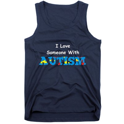 I Love Someone with Autism Tank Top