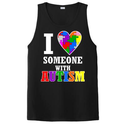 I Love Someone With Autism Puzzle Piece Heart PosiCharge Competitor Tank