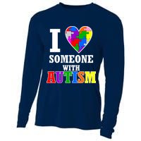 I Love Someone With Autism Puzzle Piece Heart Cooling Performance Long Sleeve Crew