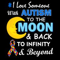 I Love Someone With Autism To The Moon & Back Cropped Pullover Crew