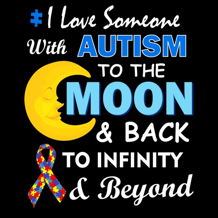 I Love Someone With Autism To The Moon & Back Cropped Pullover Crew