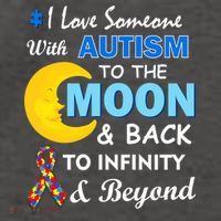 I Love Someone With Autism To The Moon & Back Vector Backpack