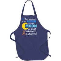 I Love Someone With Autism To The Moon & Back Full-Length Apron With Pockets