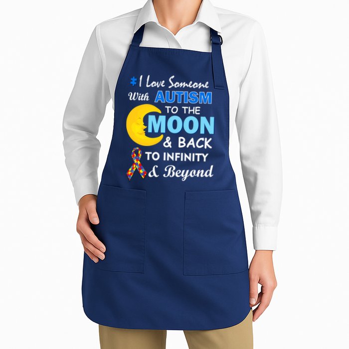 I Love Someone With Autism To The Moon & Back Apron