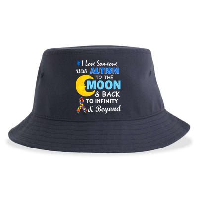 I Love Someone With Autism To The Moon & Back Sustainable Bucket Hat
