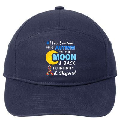 I Love Someone With Autism To The Moon & Back 7-Panel Snapback Hat