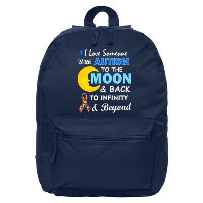 I Love Someone With Autism To The Moon & Back 16 in Basic Backpack