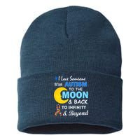 I Love Someone With Autism To The Moon & Back Sustainable Knit Beanie