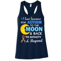 I Love Someone With Autism To The Moon & Back Women's Racerback Tank