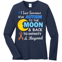 I Love Someone With Autism To The Moon & Back Ladies Long Sleeve Shirt