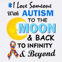 I Love Someone With Autism To The Moon & Back Garment-Dyed Sweatshirt