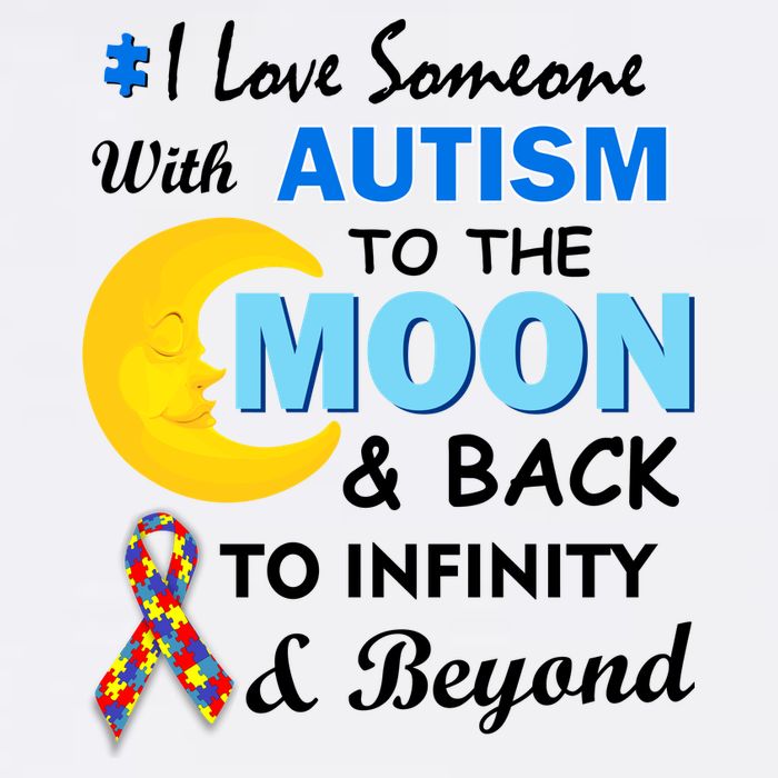I Love Someone With Autism To The Moon & Back Garment-Dyed Sweatshirt