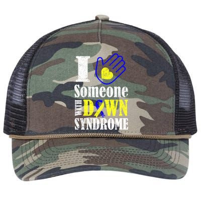 I Love Someone With Down Syndrome Retro Rope Trucker Hat Cap