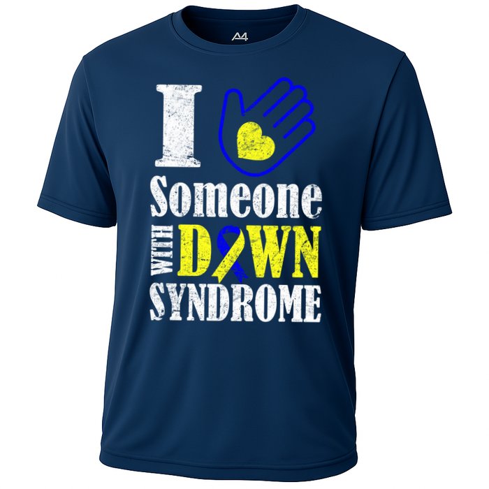 I Love Someone With Down Syndrome Cooling Performance Crew T-Shirt