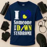 I Love Someone With Down Syndrome Cooling Performance Crew T-Shirt