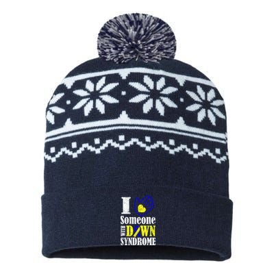 I Love Someone With Down Syndrome USA-Made Snowflake Beanie