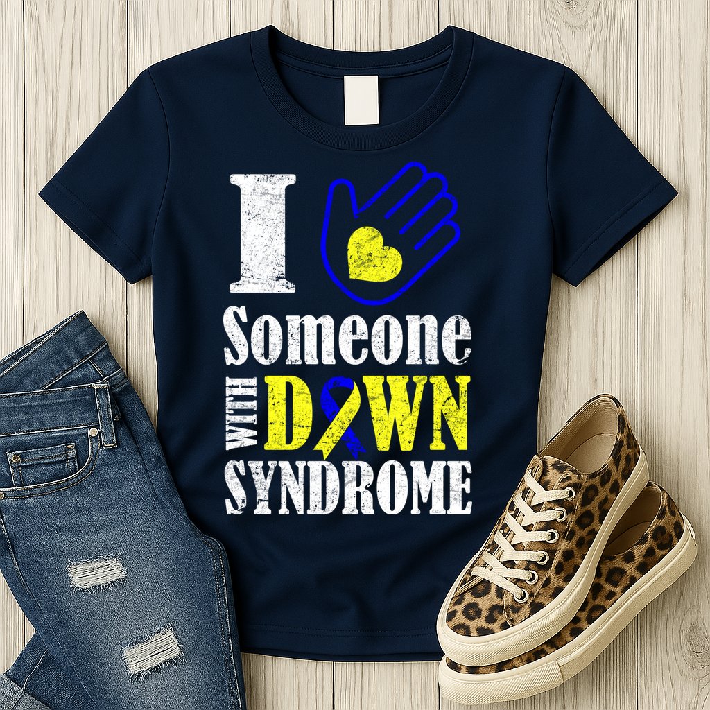 I Love Someone With Down Syndrome Womens T-Shirt