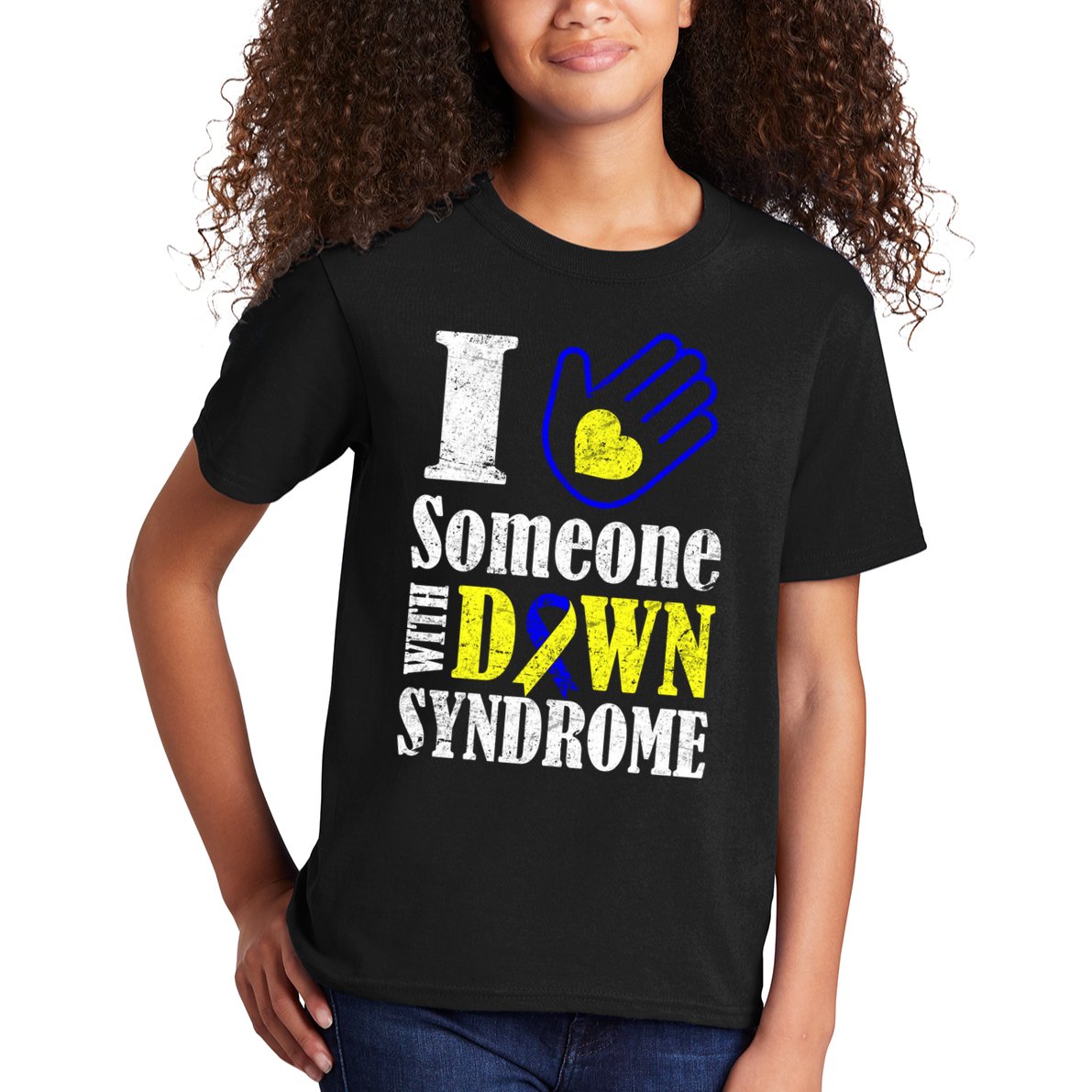 I Love Someone With Down Syndrome Kids T-Shirt