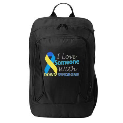 I Love Someone With Down Syndrome Awareness City Backpack