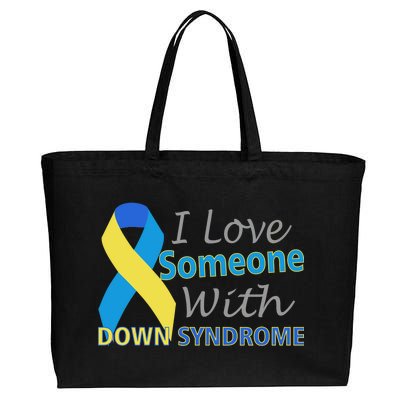 I Love Someone With Down Syndrome Awareness Cotton Canvas Jumbo Tote