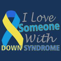 I Love Someone With Down Syndrome Awareness 7 Panel Mesh Trucker Snapback Hat