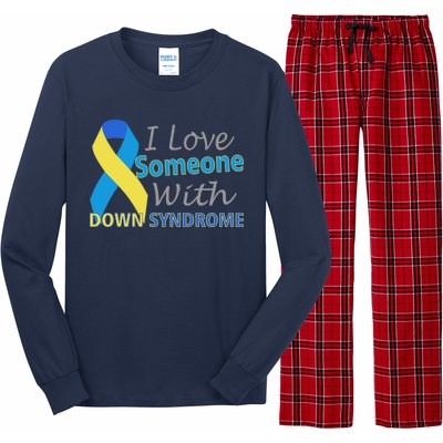 I Love Someone With Down Syndrome Awareness Long Sleeve Pajama Set