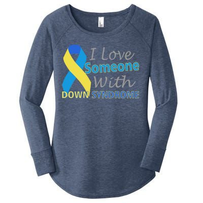 I Love Someone With Down Syndrome Awareness Women's Perfect Tri Tunic Long Sleeve Shirt